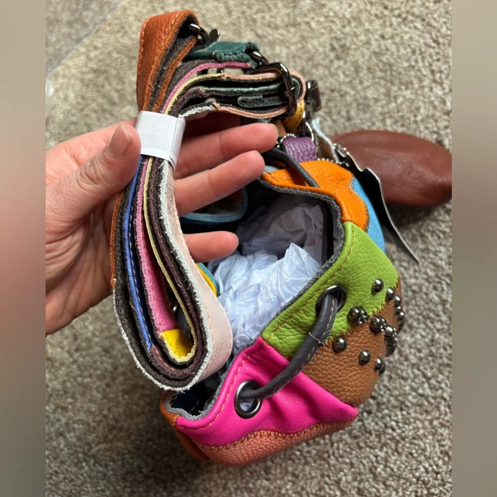 Ameri Leather Genuine Leather small sinch bag - Picture 7 of 7